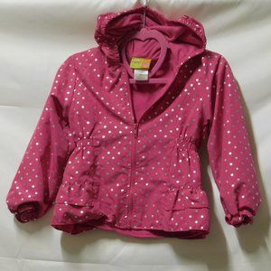 4/$25.00 Penelope Mack Ltd. Pink w/silver polka dot jacket